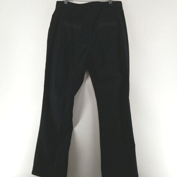 🎁5/$25 Northern Reflections Jeans Women's Size 12 Black Town Front Button Zip - Picture 4 of 10